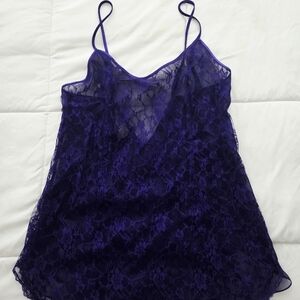Victoria's Secret Gold Label Deep Purple Lace Lingerie